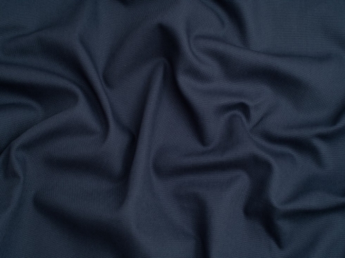 Minerva Core Range Basket Weave Soft Cotton Canvas Fabric Steel Blue