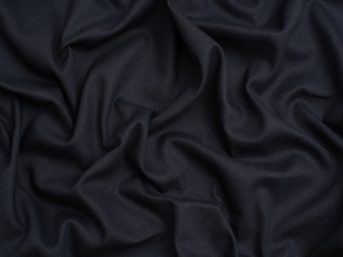 Minerva Core Range Basket Weave Soft Cotton Canvas Fabric Navy Blue