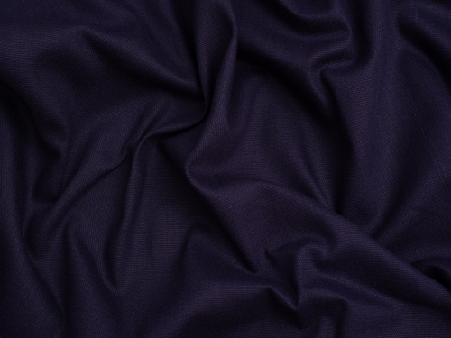 Minerva Core Range Basket Weave Soft Cotton Canvas Fabric Dark Purple