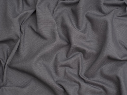 Minerva Core Range Basket Weave Soft Cotton Canvas Fabric Grey