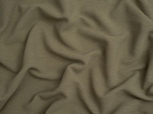 Minerva Core Range Baby Soft Cotton Ottoman Rib Stretch Knit Fabric Khaki