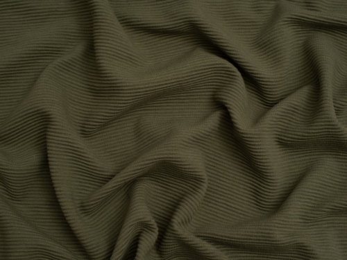 Minerva Core Range Baby Soft Cotton Ottoman Rib Stretch Knit Fabric Bottle Green