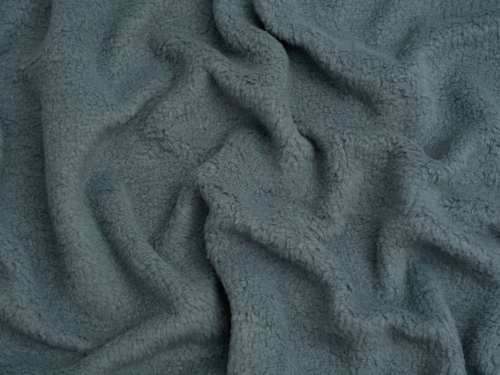 Minerva Core Range Baby Soft Sherpa Fleece Fur Fabric Indigo Blue