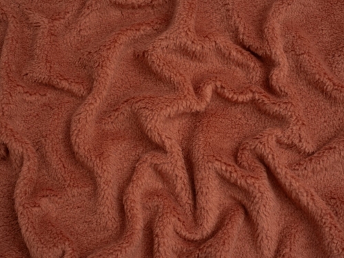 Minerva Core Range Baby Soft Sherpa Fleece Fur Fabric Rosewood