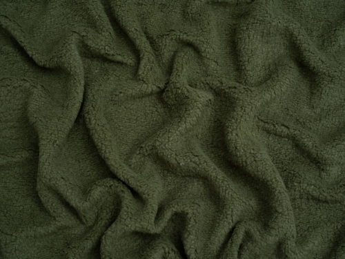 Minerva Core Range Baby Soft Sherpa Fleece Fur Fabric Bottle Green