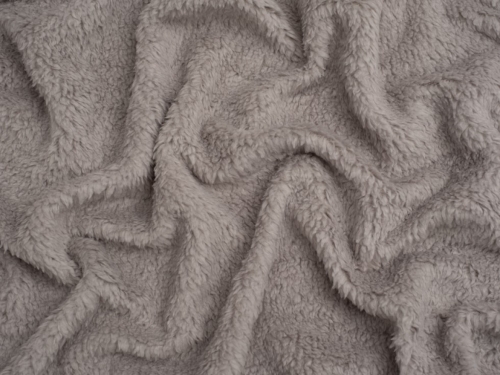 Minerva Core Range Baby Soft Sherpa Fleece Fur Fabric Light Grey