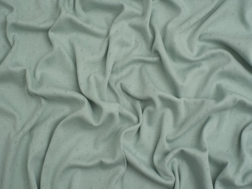 Minerva Core Range Baby Soft Pointelle Jersey Stretch Knit Fabric Aqua