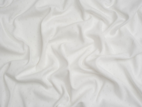 Minerva Core Range Baby Soft Pointelle Jersey Stretch Knit Fabric Ivory