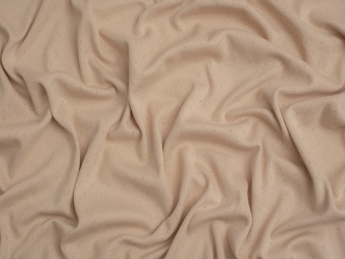 Minerva Core Range Baby Soft Pointelle Jersey Stretch Knit Fabric Cream