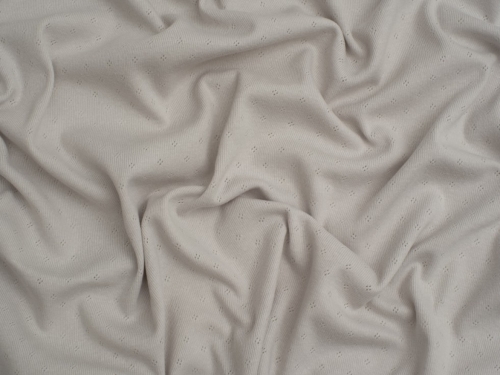 Minerva Core Range Baby Soft Pointelle Jersey Stretch Knit Fabric Light Grey