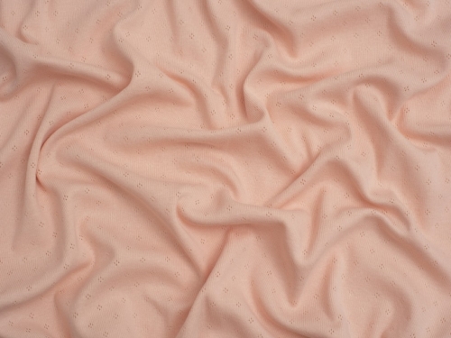 Minerva Core Range Baby Soft Pointelle Jersey Stretch Knit Fabric Pale Pink