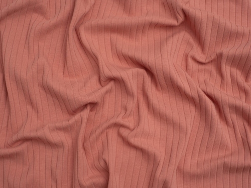 Minerva Core Range Baby Soft Cotton Rib Stretch Knit Fabric Rose Pink