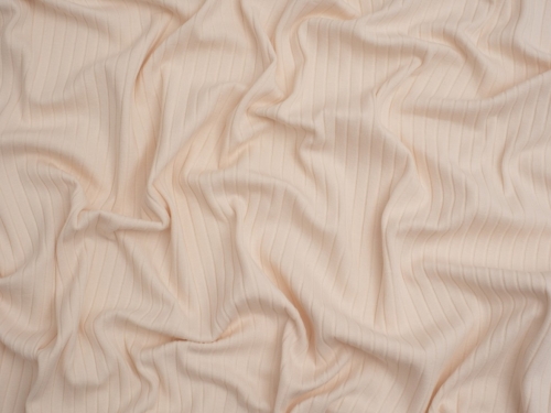 Minerva Core Range Baby Soft Cotton Rib Stretch Knit Fabric Ecru