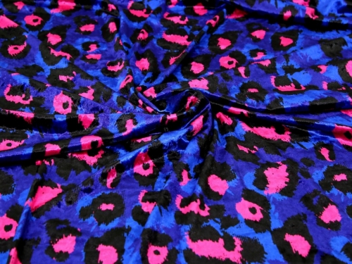 Minerva Exclusive Animal Glow Recycled Crush Velvet Stretch Knit POD Fabric