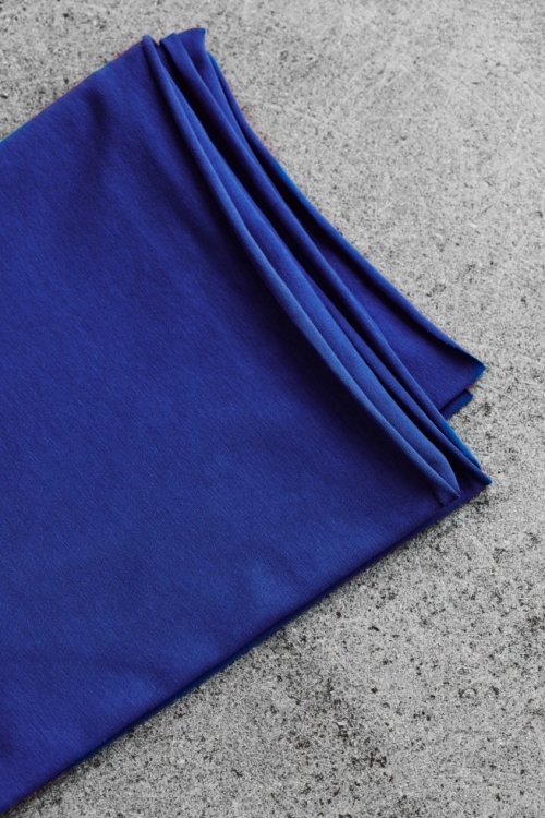 Mind The MAKER Cotton Single Jersey Stretch Knit Fabric Cobalt Blue