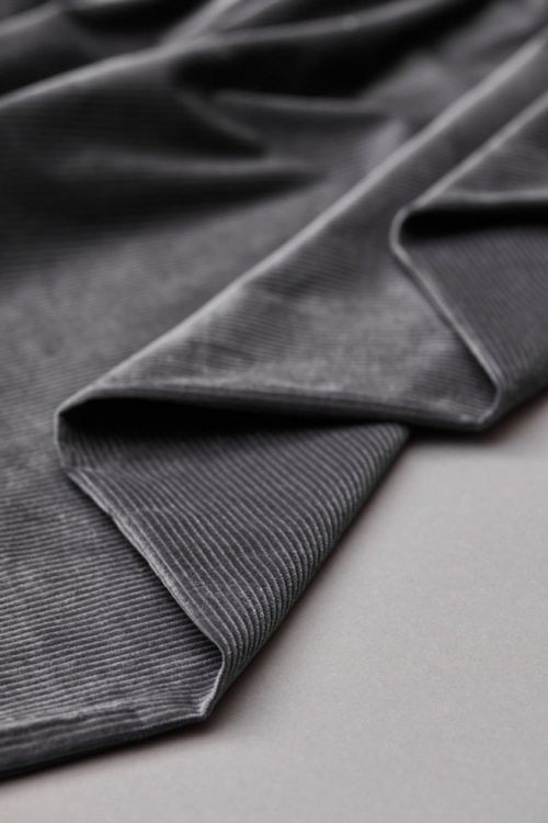 Mind The MAKER Organic Kora Stretch Woven Corduroy Fabric Calm Grey