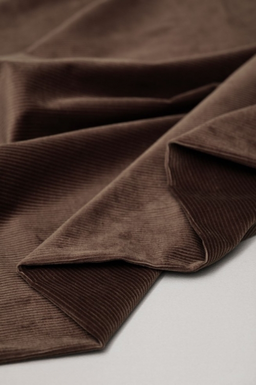 Mind The MAKER Organic Kora Stretch Woven Corduroy Fabric Umber