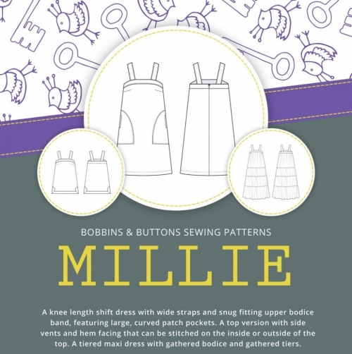 Bobbins and Buttons Paper Sewing Pattern Millie Dress & Top