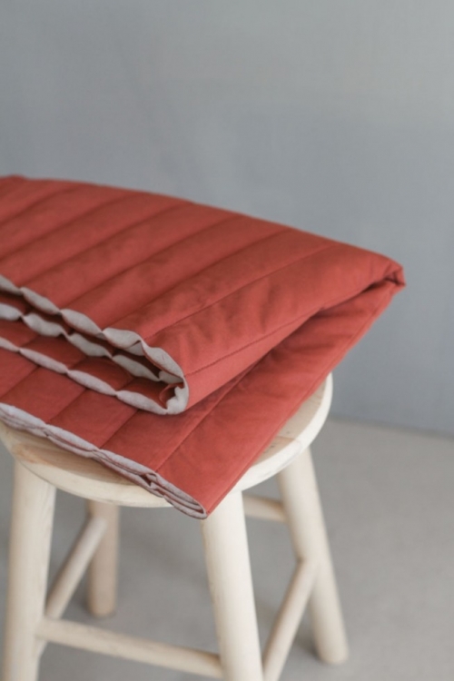 Mind The MAKER Jordan Quilt Strip Shell Quilted Coating Fabric Sienna