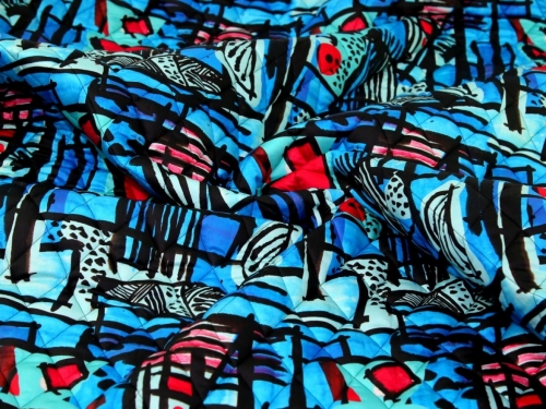 Minerva Exclusive Babelone Art Pre Quilted Reversible Coating Fabric