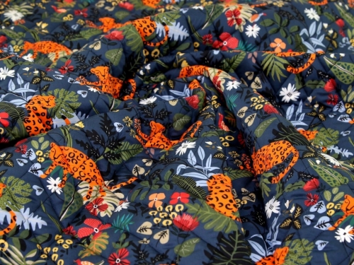 Minerva Exclusive Jungle Dreamer Pre Quilted Reversible Coating Fabric