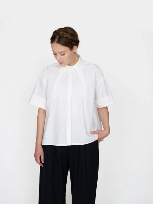 The Assembly Line Paper Sewing Pattern Front Pleat Shirt