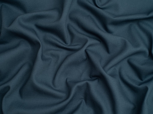 Minerva Core Range Basket Weave Soft Cotton Canvas Fabric Indigo Blue