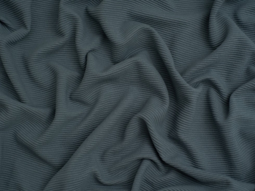 Minerva Core Range Baby Soft Cotton Ottoman Rib Stretch Knit Fabric Indigo Blue