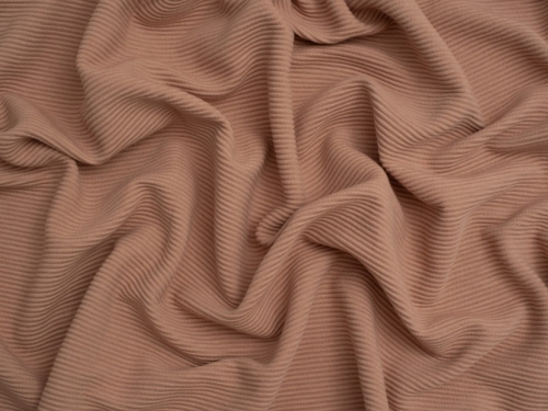 Minerva Core Range Baby Soft Cotton Ottoman Rib Stretch Knit Fabric Blush