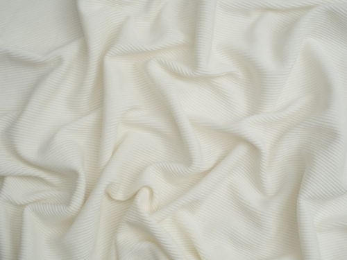 Minerva Core Range Baby Soft Cotton Ottoman Rib Stretch Knit Fabric Ivory