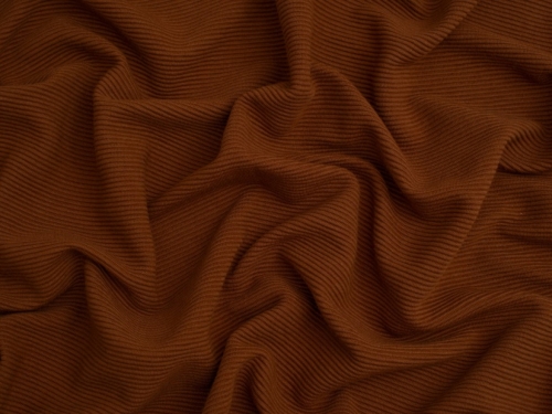 Minerva Core Range Baby Soft Cotton Ottoman Rib Stretch Knit Fabric Brown