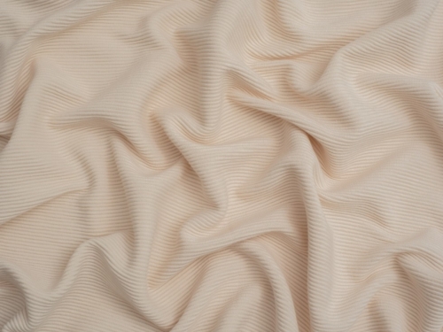 Minerva Core Range Baby Soft Cotton Ottoman Rib Stretch Knit Fabric Ecru