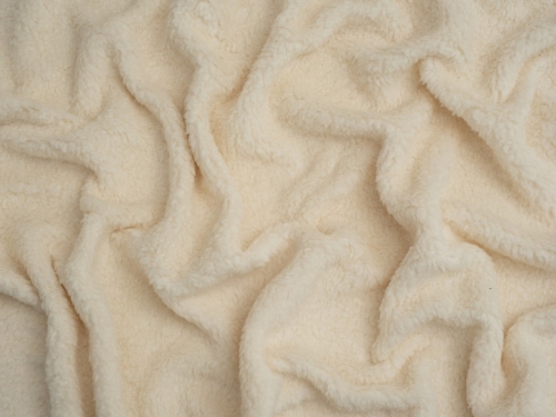 Minerva Core Range Baby Soft Sherpa Fleece Fur Fabric Ecru