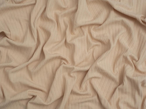 Minerva Core Range Baby Soft Cotton Rib Stretch Knit Fabric Cream