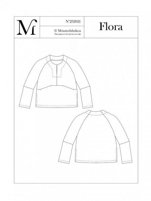 Monsterfabriken Paper Sewing Pattern Flora Overshirt