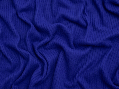 Minerva Core Range Brushed Texture Rib Stretch Knit Fabric Royal Blue