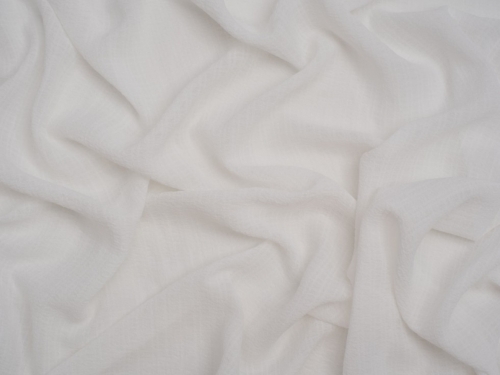Minerva Core Range Crinkle Texture Seersucker Voile Fabric Ivory