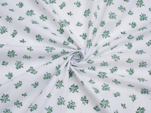 Printed Polycotton Fabric Blue