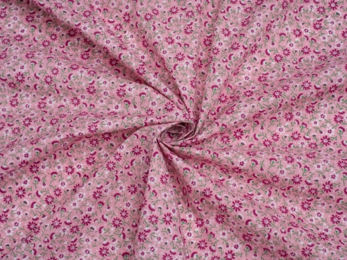 Printed Polycotton Fabric Pink
