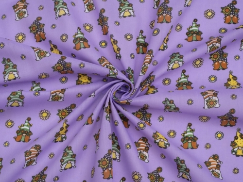 Printed Polycotton Fabric Lavender