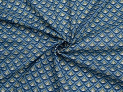 Printed Polycotton Fabric Teal