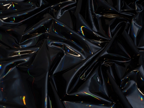 Minerva Core Range Hi Shine Glossy PVC Vinyl Fabric Black