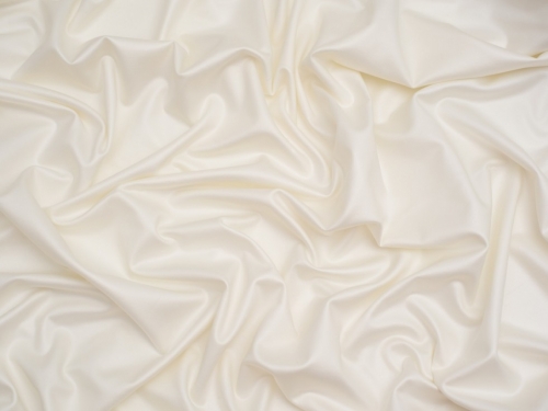 Minerva Core Range Faux Leather Activewear Stretch Knit Fabric Ivory