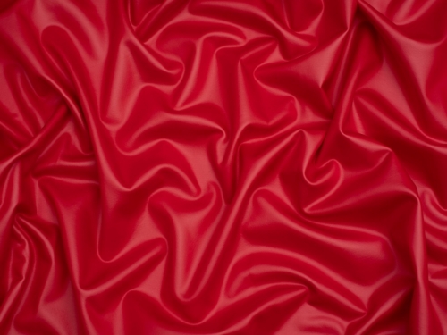 Minerva Core Range Faux Leather Activewear Stretch Knit Fabric Red