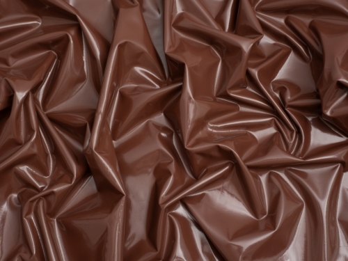 Minerva Core Range Glossy PVC Vinyl Fabric Chocolate