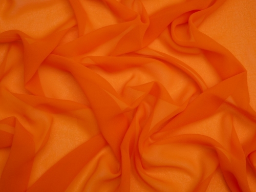 Minerva Core Range Light Sheer Chiffon Fabric Bright Orange