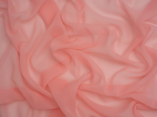 Minerva Core Range Light Sheer Chiffon Fabric Peach Pink