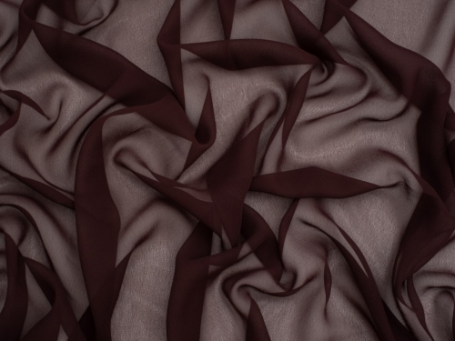 Minerva Core Range Light Sheer Chiffon Fabric Mahogany