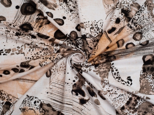 Minerva Exclusive Desert Rosettes Viscose Jersey Stretch Knit Fabric
