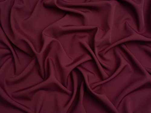 Minerva Core Range Soft Touch Crepe Fabric Deep Wine